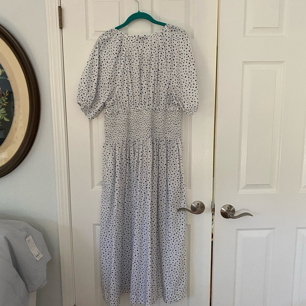 J. Crew White Maxi Dress with Dot Print - Picture 3 of 6